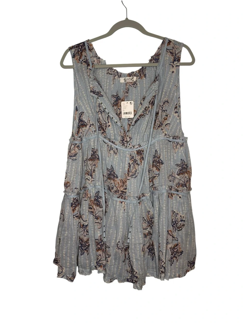Free People Intimately Sundown Romper Light Blue Size XS NWT